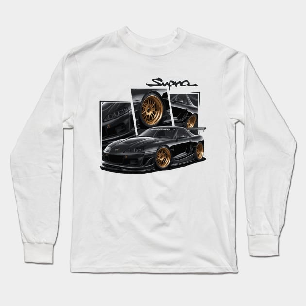 Supra MK4 JDM Car Long Sleeve T-Shirt by Cruise Dresses